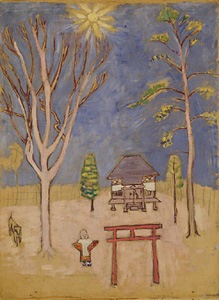 雲のある自画像（裏）