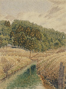 風景（秋の小川）