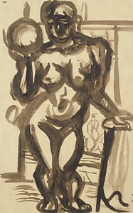 裸婦（宝珠をもつ人）