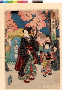 浅草奥山桜花盛之図
