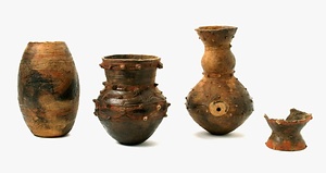 臼尻C遺跡出土の赤彩土器