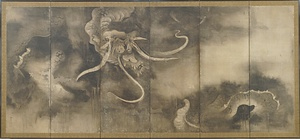 雲龍図屏風(左隻)