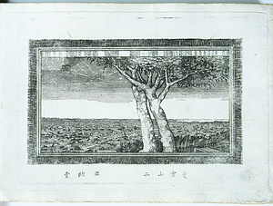 愛宕山二（銅版画東都名所図二十五図）