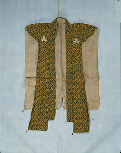 紺地葵紋付菊小紋肩衣