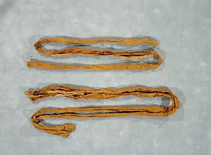 徳川家康御譲品　緋綸子上帯