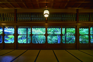 銅御殿 書院 隅丸ガラス戸