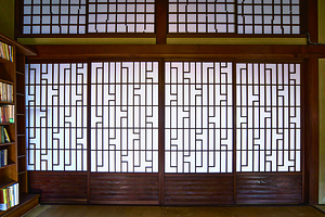 銅御殿 二階応接室 障子組子