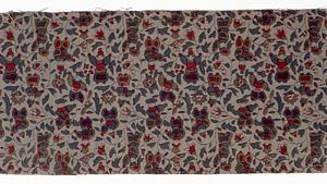 更紗布　唐子に唐草文