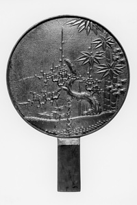 柄鏡　梅に竹文