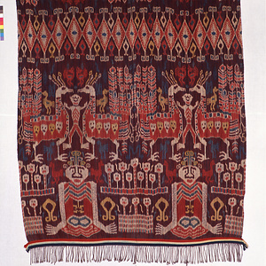 首架孔雀文経絣腰巻