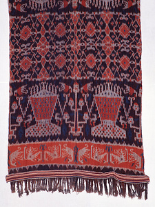 首架海老文経絣腰巻