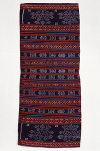 草花文経絣腰衣