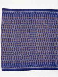 幾何学文緯絣腰巻