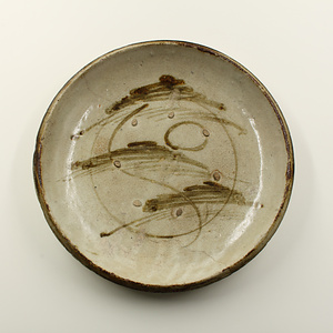 絵皿　三蓋松に月文