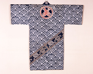 印半纏　青海波文