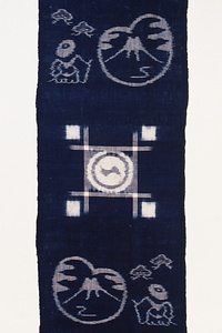 絣布　「富士見西行」に井桁文