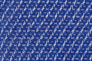 絣布　井桁に花文