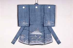 子供着物　火の見櫓に稲穂と雀文