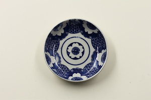 印判染付小皿　桜文