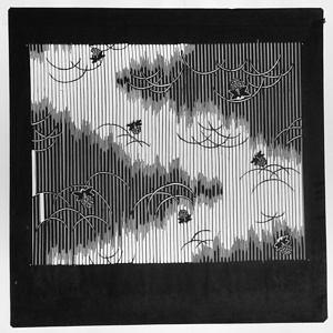 型紙　縞地に螢文