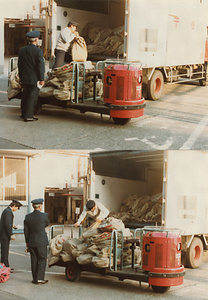 郵便物積替作業(高松駅)　2-2