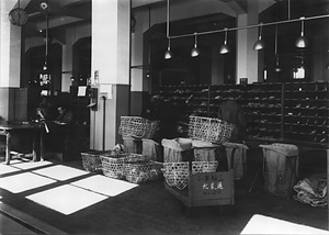 郵便物差立区分作業(東京中央郵便局)