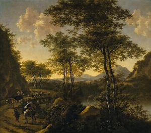 木立のある風景