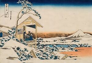 冨嶽三十六景《礫川雪の且》