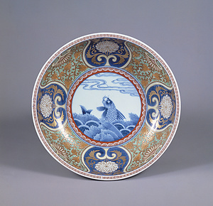 色絵 荒磯文 鉢