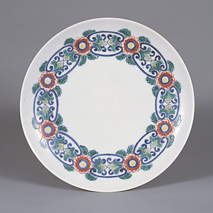 色絵 菊唐草文 皿