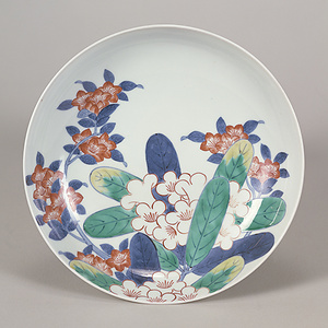 色絵 石楠花文 皿