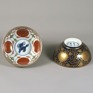 色絵 赤玉瓔珞文 鉢