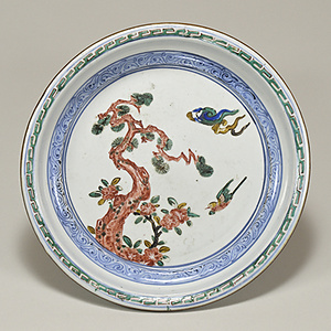 色絵 花鳥文 台皿