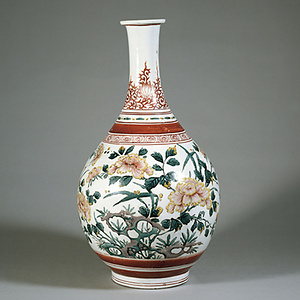 色絵 牡丹文 瓶
