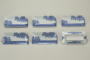 染付 花唐草文 長皿