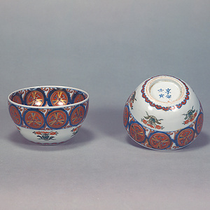 色絵 草花丸文 鉢