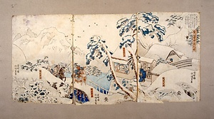 国貞　玄徳雪中訪孔明