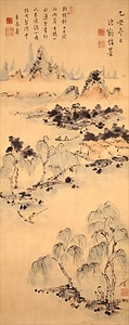 指頭山水図