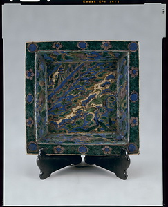 正院焼色絵蓬莱画