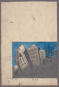 「東京の理髪師」　舞台装置図