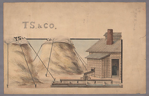 「火山灰地　第二部」　舞台装置図