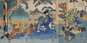 （箱王丸赤木柄の短刀拝領図）