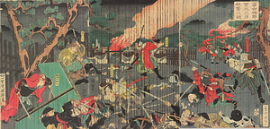 富士裾野 曽我物語兄弟報讐之図