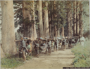 杉並木と山駕籠（4.KAGO,TRAVELLING CHAIR HAKONE ROAD）