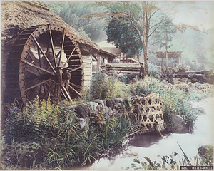 宮城野村の水車小屋（ 1666. WATER-WHEEL.）