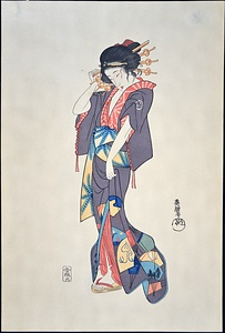 版画「美人之図」