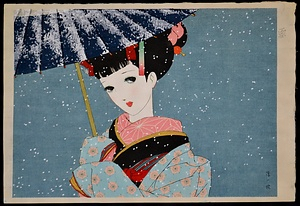 版画「雪」