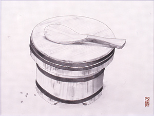 「きのね」おひつとしゃもじ