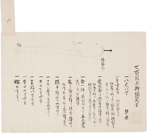 七百目玉御鋳筒図