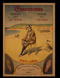 テニスにゴルフに鶏印のカンヴァス・シューズ